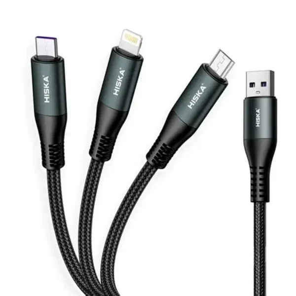کابل تبدیل USB به لایتنینگ / USB-C / MicroUSB هیسکا مدل LX-13 طول 1.4 متر - Image 2